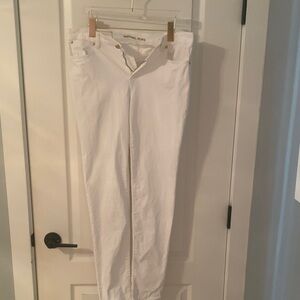 Michael Kors Women's Straight Leg White Jeans